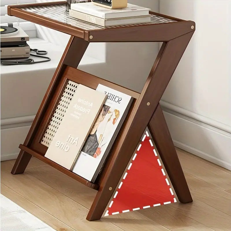 Mini Bedside Table - Sleek Tempered Glass Top