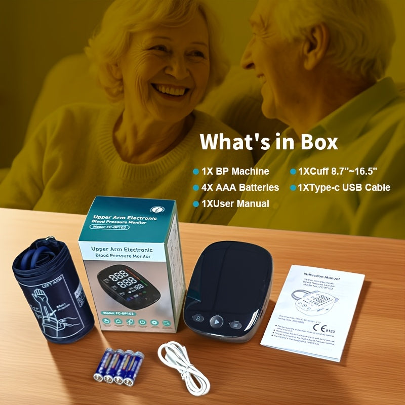 NNETMDigital Blood Pressure Monitor – Heart Rate, Dual User, LED Display