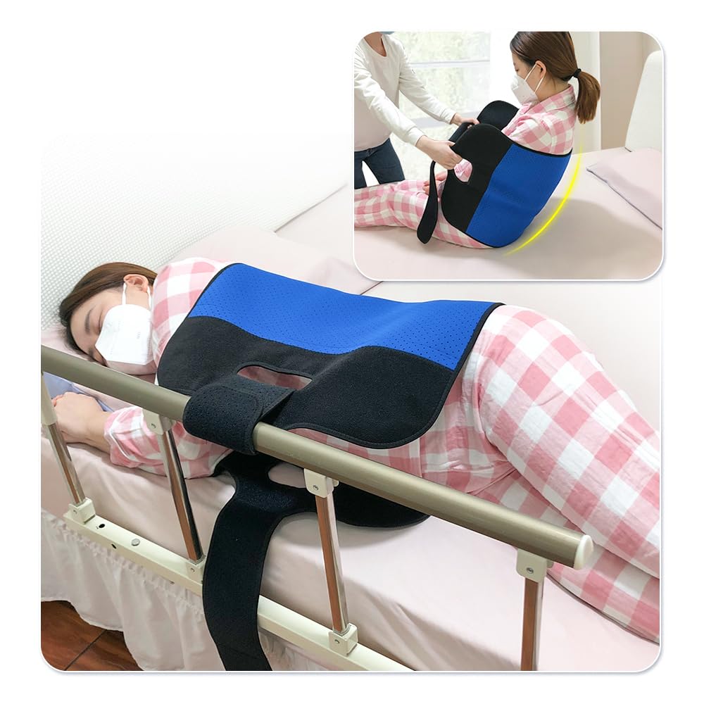 Patient Turning Device Transfer Belts For Lifting Seniors Medical Sling For Bedridden Elderly To Change Diaper Mobility Daily Living Assis Aids Nursing Sling With Handles For Bed Positioning (Blue)