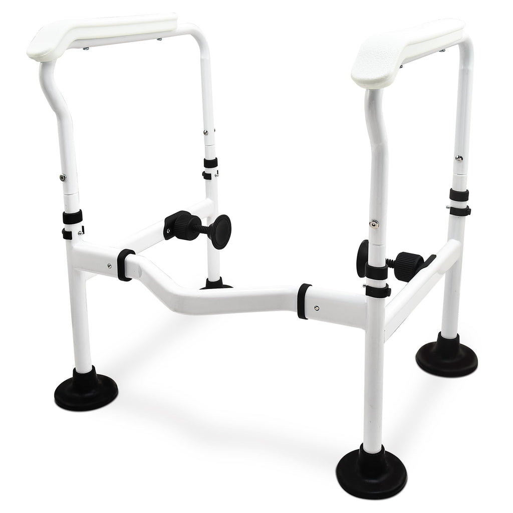 Sangohe Toilet Safety Rails - Toilet Safety Frame for Elderly - Toilet Brace for Elderly - Handicap Toilet Seat with Handles - Toilet Bars for Elderly and Disabled 502D-A