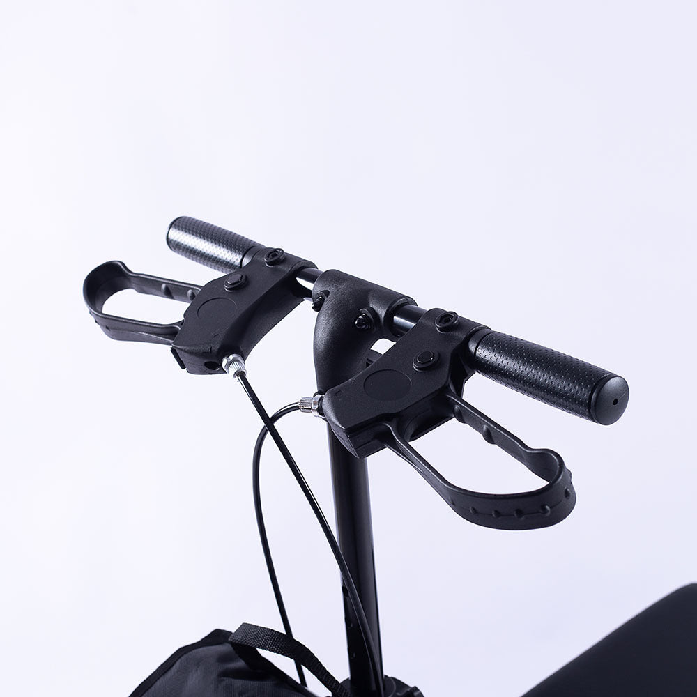 NNEMB Knee Scooter Walker-Dual Brakes-Bag-Broken Leg Ankle Foot Mobility-Crutches Alternative-Red