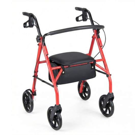 Rollator Walker with Seat and Height Adjustable Handles-Purple