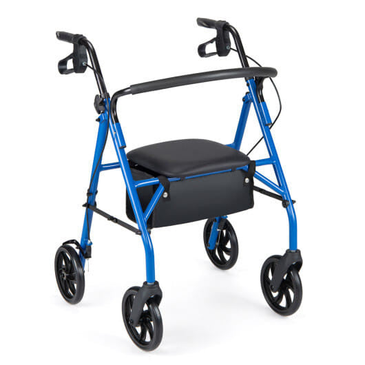 Rollator Walker with Seat and Height Adjustable Handles-Purple