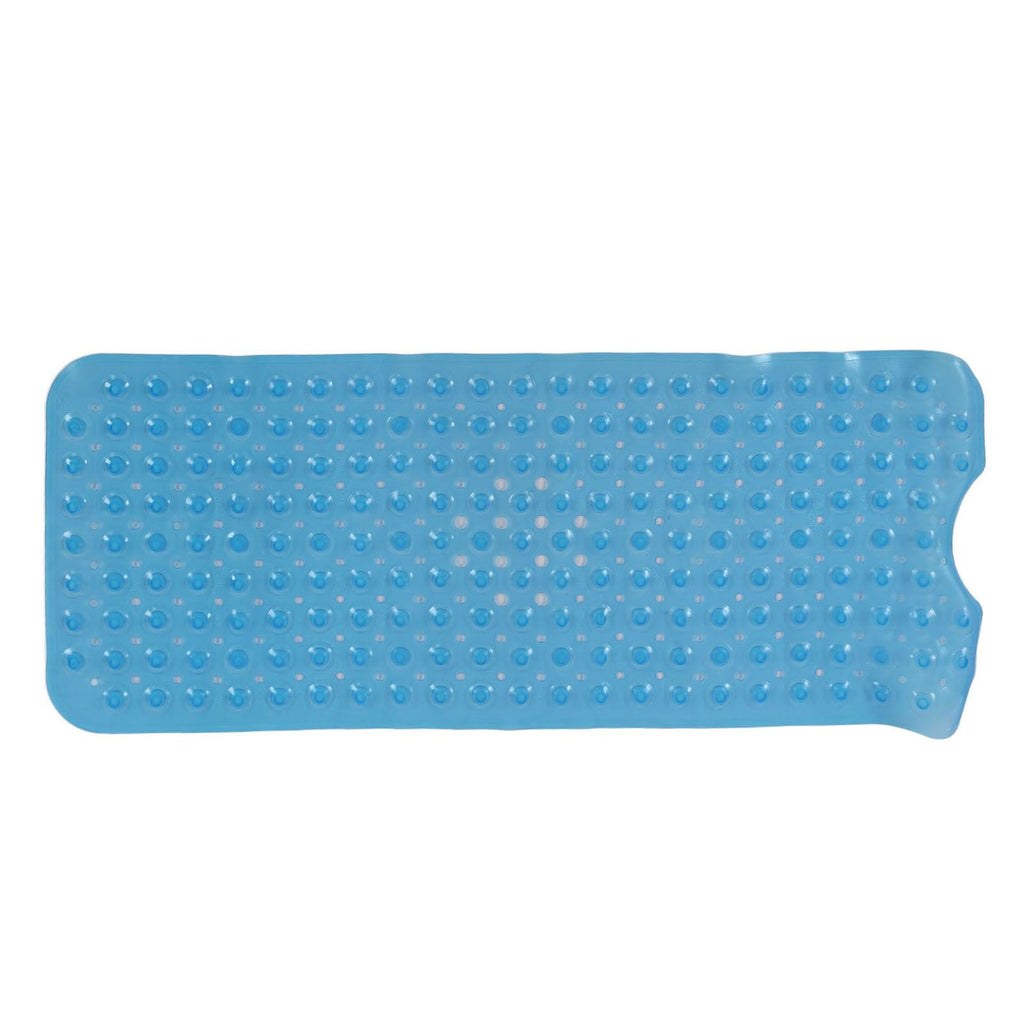 Bath Mat Mat PVC Anti Slip Mat for Bathroom Kitchen Hotel Toilet Shower Room 100x40cmBlue