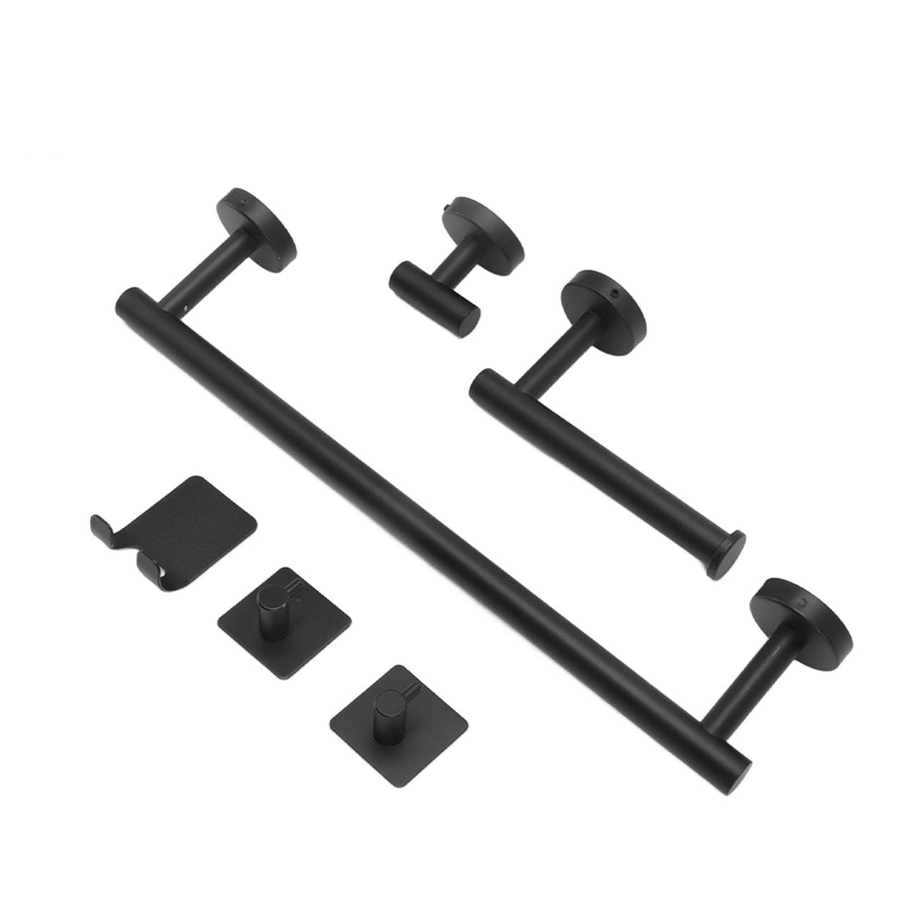 Stainless Steel Towel Bar Matte Black Rust Proof Waterproof Bathroom Towel Bar Rack for Kitchen Laundry
