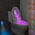 NNEDSZ LED Motion Sensor Toilet Night Light - 8-Color Adjustable Glow with Modern Design
