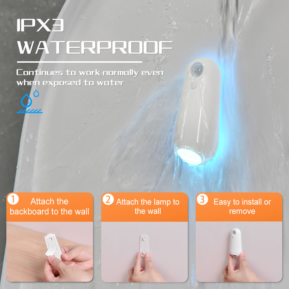 NNEDSZ LED Motion Sensor Toilet Night Light - 8-Color Adjustable Glow with Modern Design