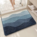 NNEDSZ Blue Bath Mat - Super Absorbent, Non-Slip Bathroom Floor Mat - 50x80cm