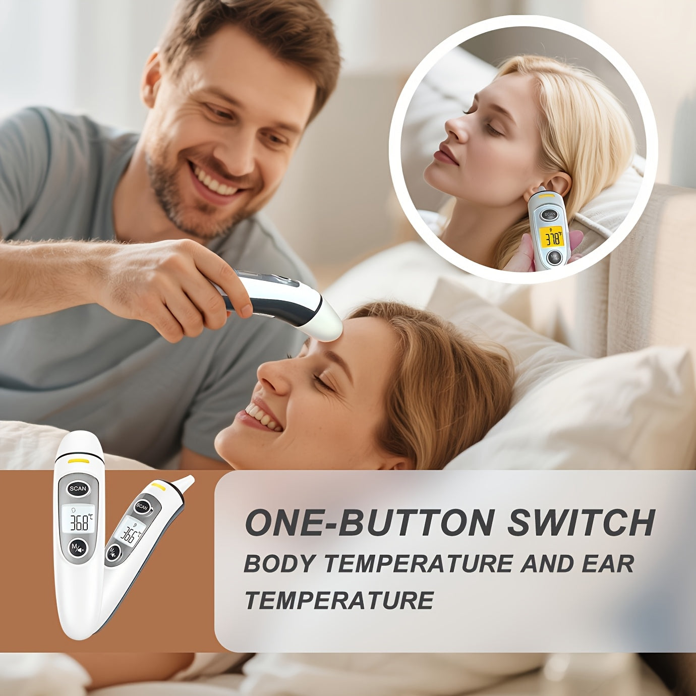 NNETM 4-in-1 Infrared Thermometer – Smart Ear & Forehead Digital Fever Thermometer