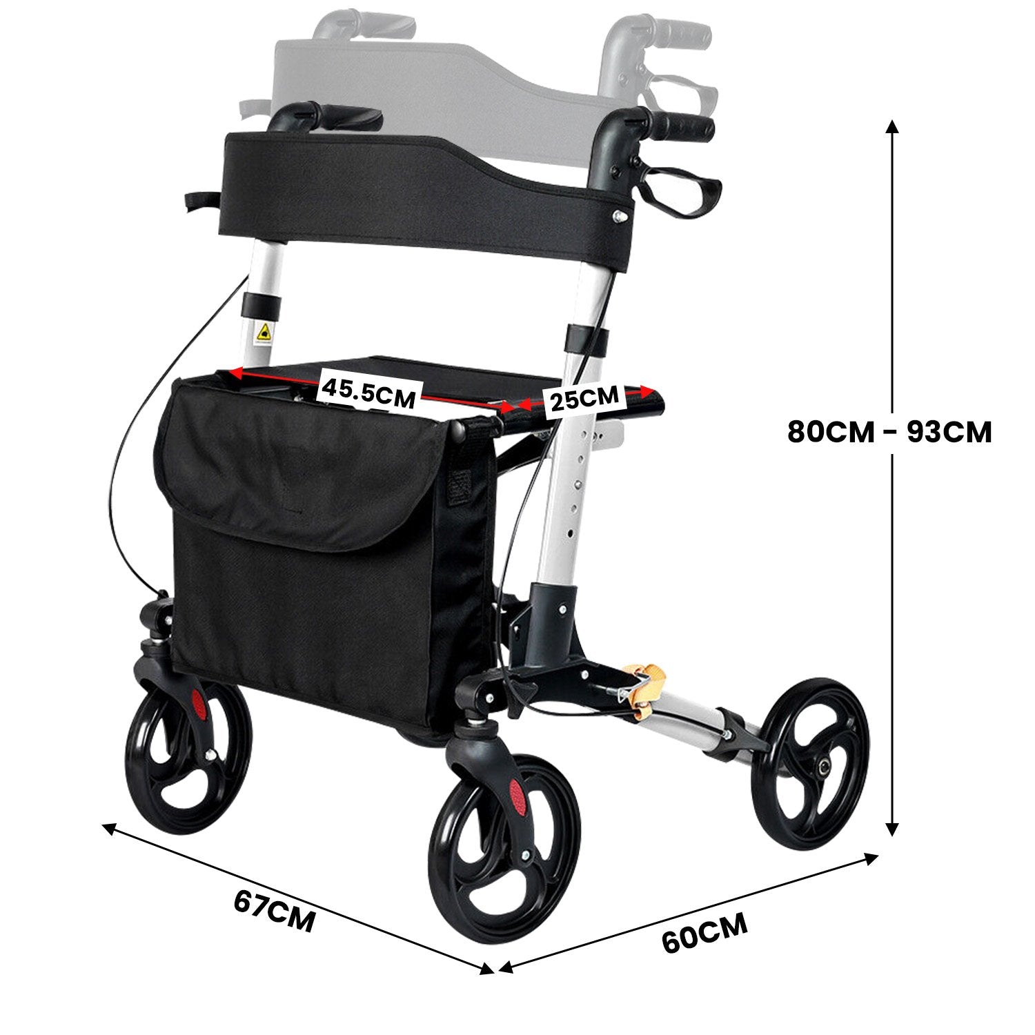NNEDPE Folding Rollator Walker
