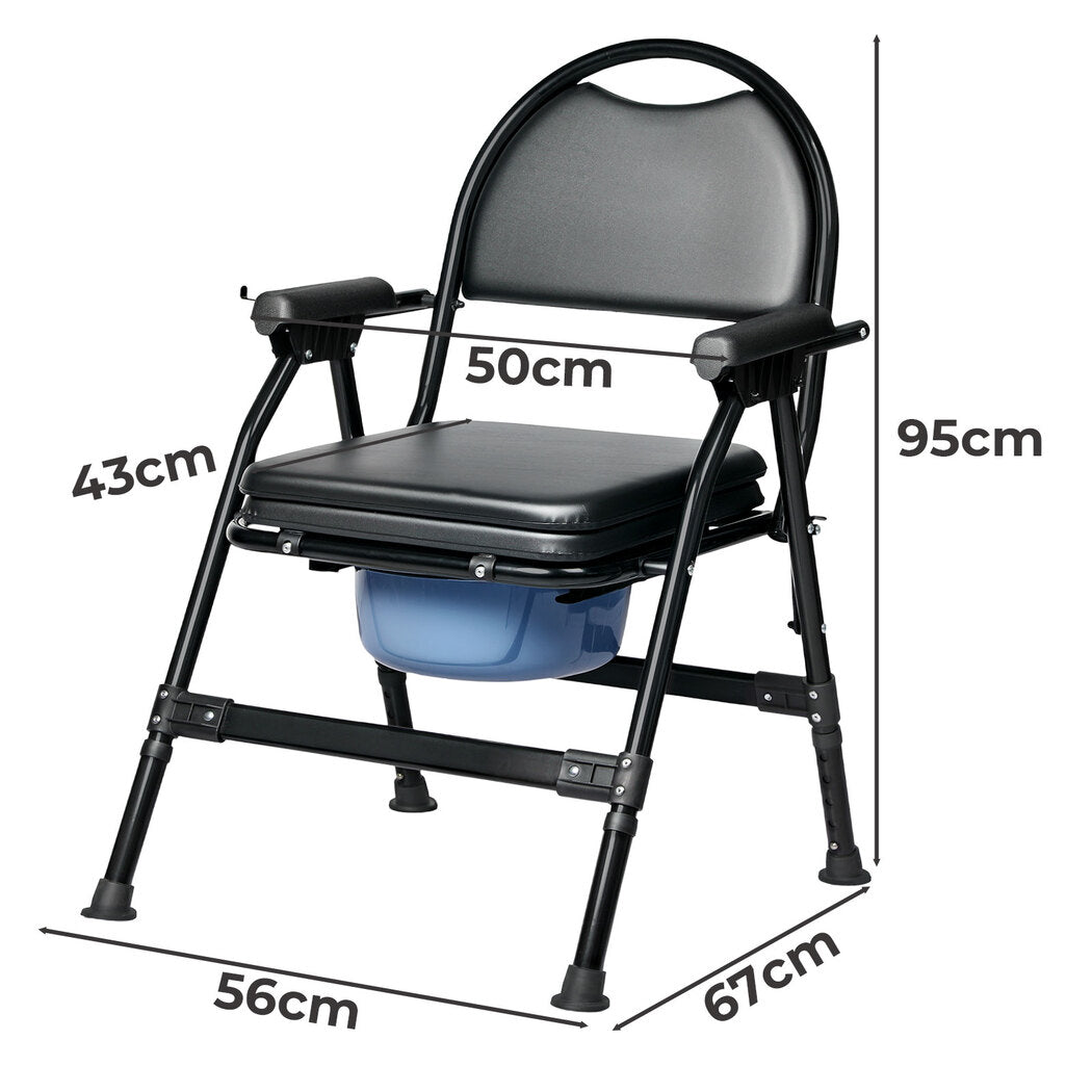 Levede Shower Tiolet Commode Chair Bedside Seat Elderly Pregnant Disability Aid