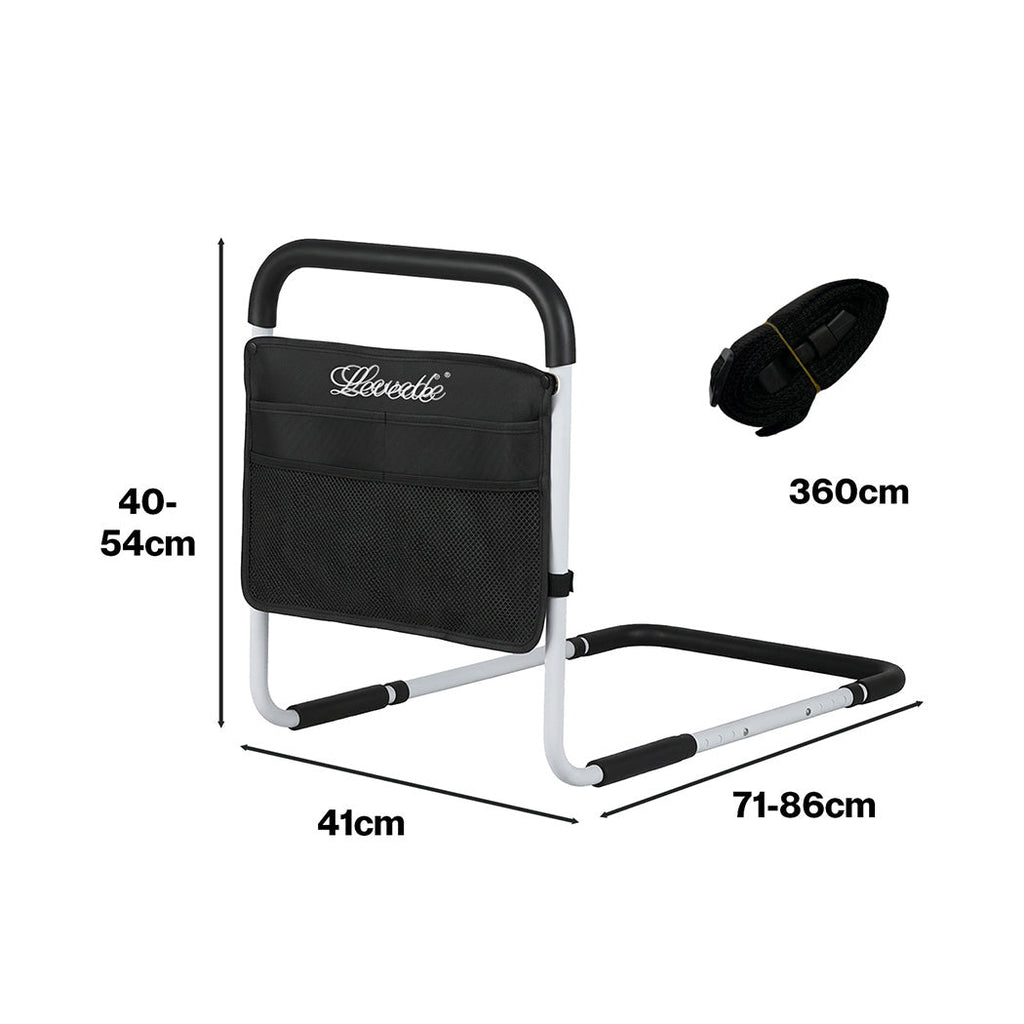 Levede Bed Rail Safety Bed Assist Rail Grab Handrail Adjustable Elderly Antislip