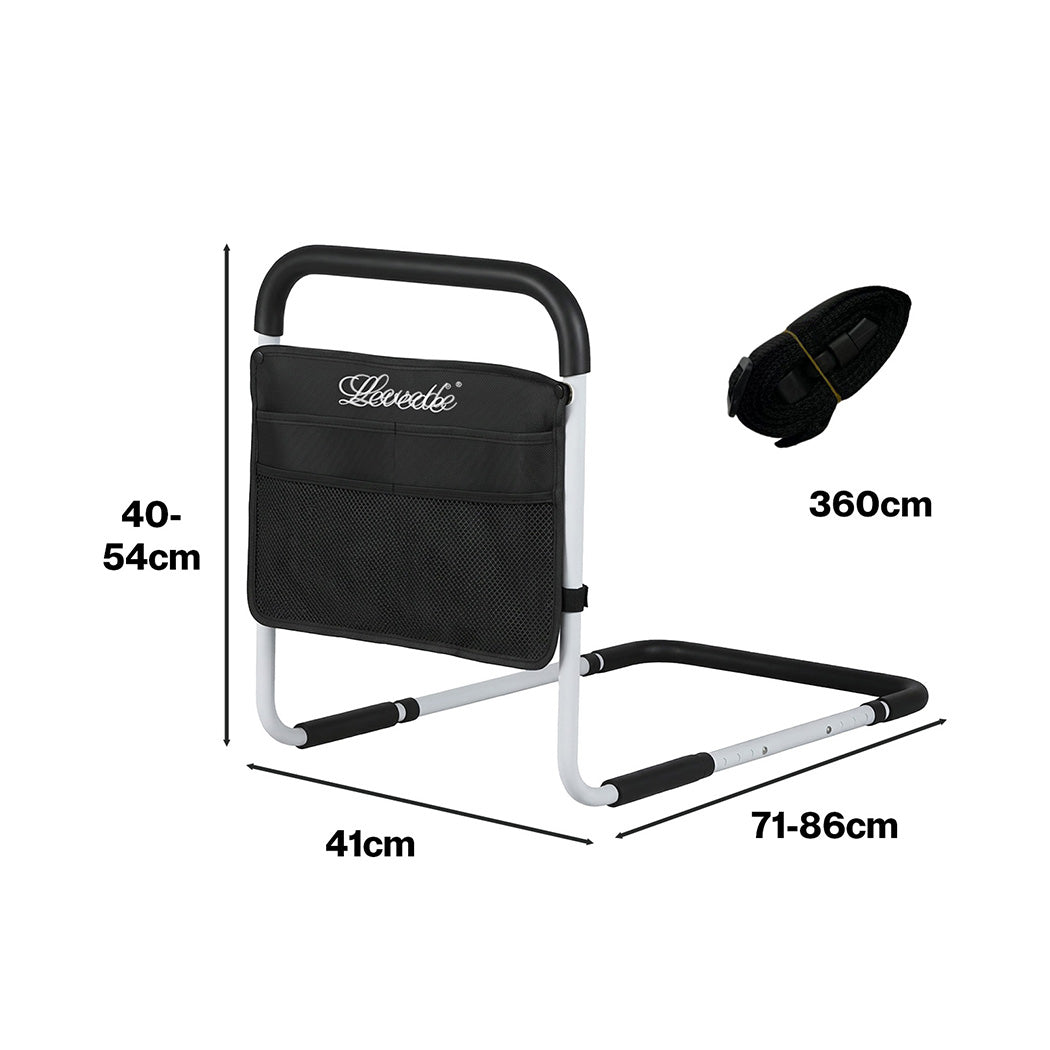 Levede Bed Rail Safety Bed Assist Rail Grab Handrail Adjustable Elderly Antislip