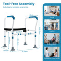 NNECW Toilet Safety Rail with Adjustable Height for Elderly