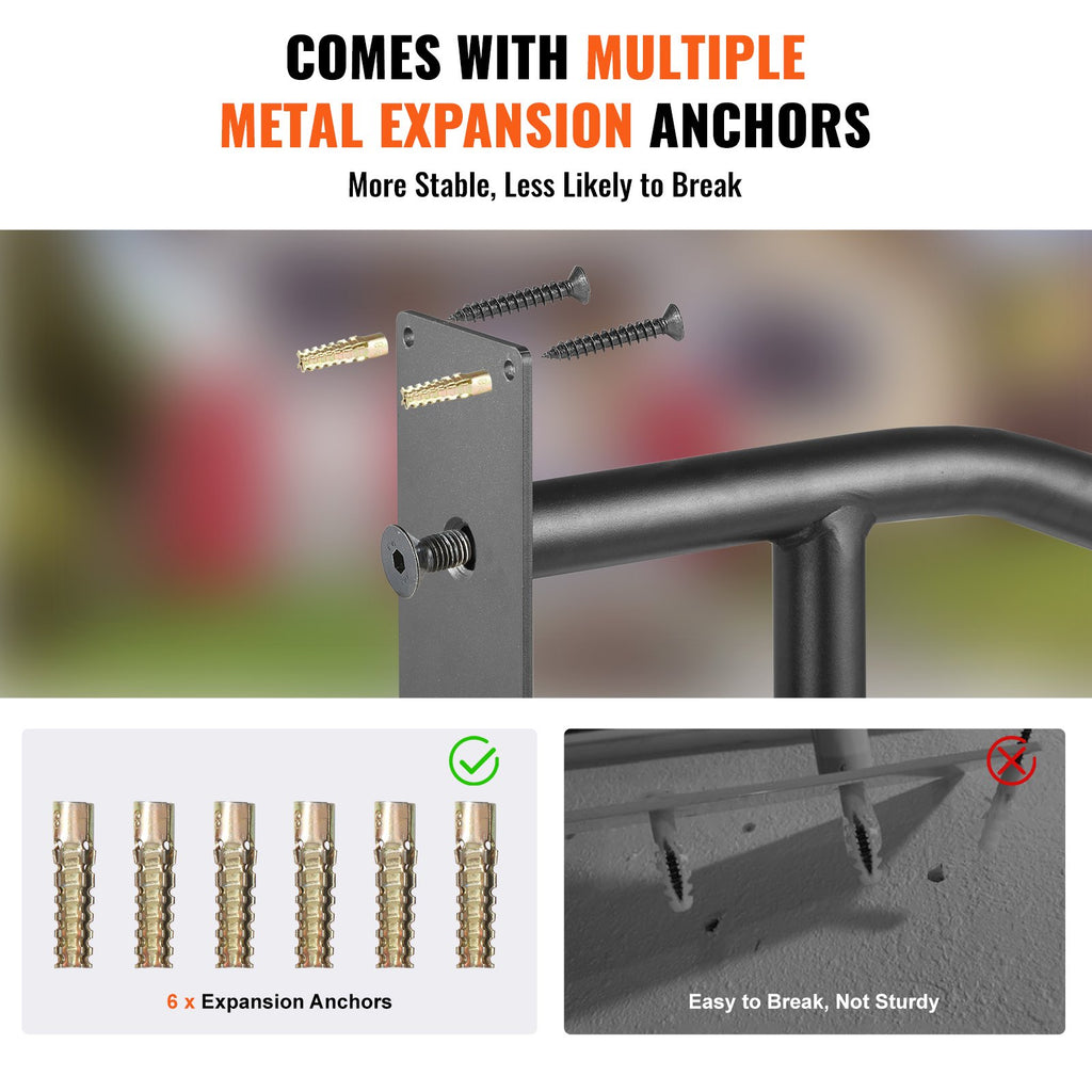 Handrails for Outdoor Steps, 29in Length Wall Mount Safety Railings