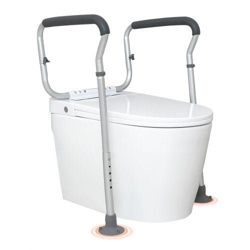 Toilet Safety Rail, Bathroom Toilet Seat Frame, Adjustable Width &